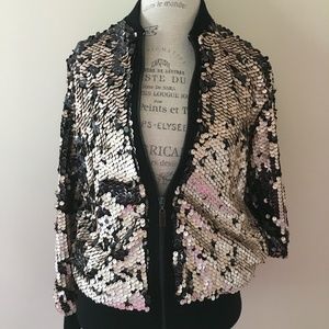 NWT Urban Outfitters Sequined Bomber Jacket
